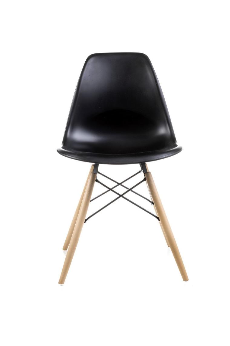 Dorcia Home Siyah Eames Sandalye  2 Adet  Cafe Balkon Mutfak Sandalyesi