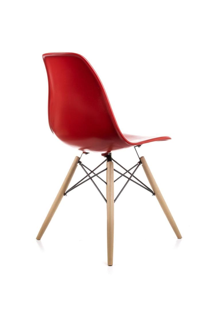Dorcia Home Kırmızı Eames Sandalye  2 Adet  Cafe Balkon Mutfak Sandalyesi