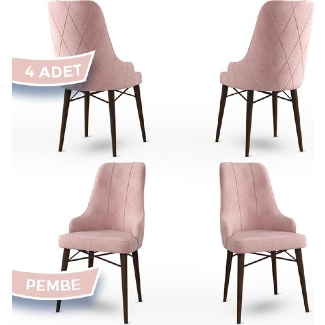 Canisa Concept Neta Serisi   Babyface Kumaş Yemek Odası Sandalyesi Ceviz Gürgen Ayak 4 Adet Sandalye