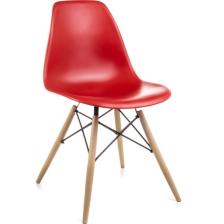 Dorcia Home Kırmızı Eames Sandalye  4 Adet  Cafe Balkon Mutfak Sandalyesi