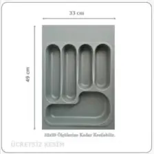 Lider Çekmece İçi Kaşıklık 33X49  Gri