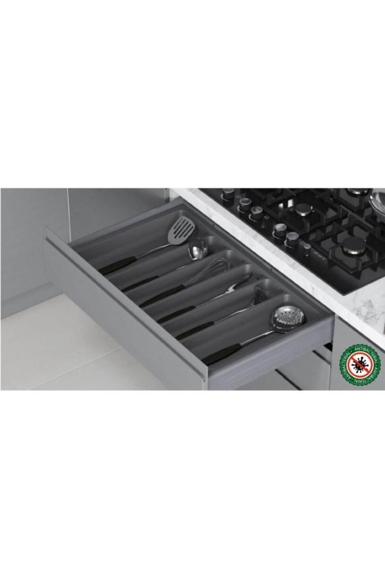 Starax Starax S-2687-g Çekmece İçi Plastik Kepçelik Gri En:54-47 D:49-40 Arası Kesilir 4 Göz