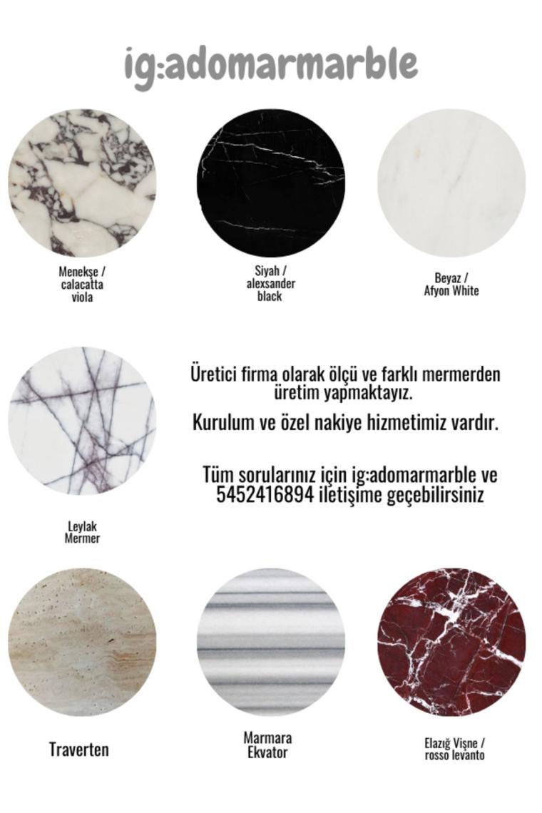 Mermer Kaşıklık Dekoratif Doğaltaş Kirli Kaşıklık Kepçelik Kaşık Standı