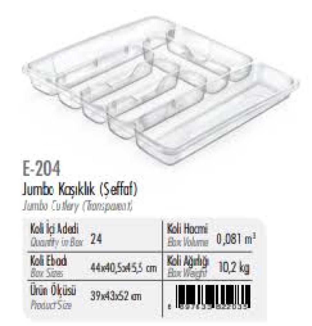 Poly Time Jumbo Şeffaf Kaşıklık