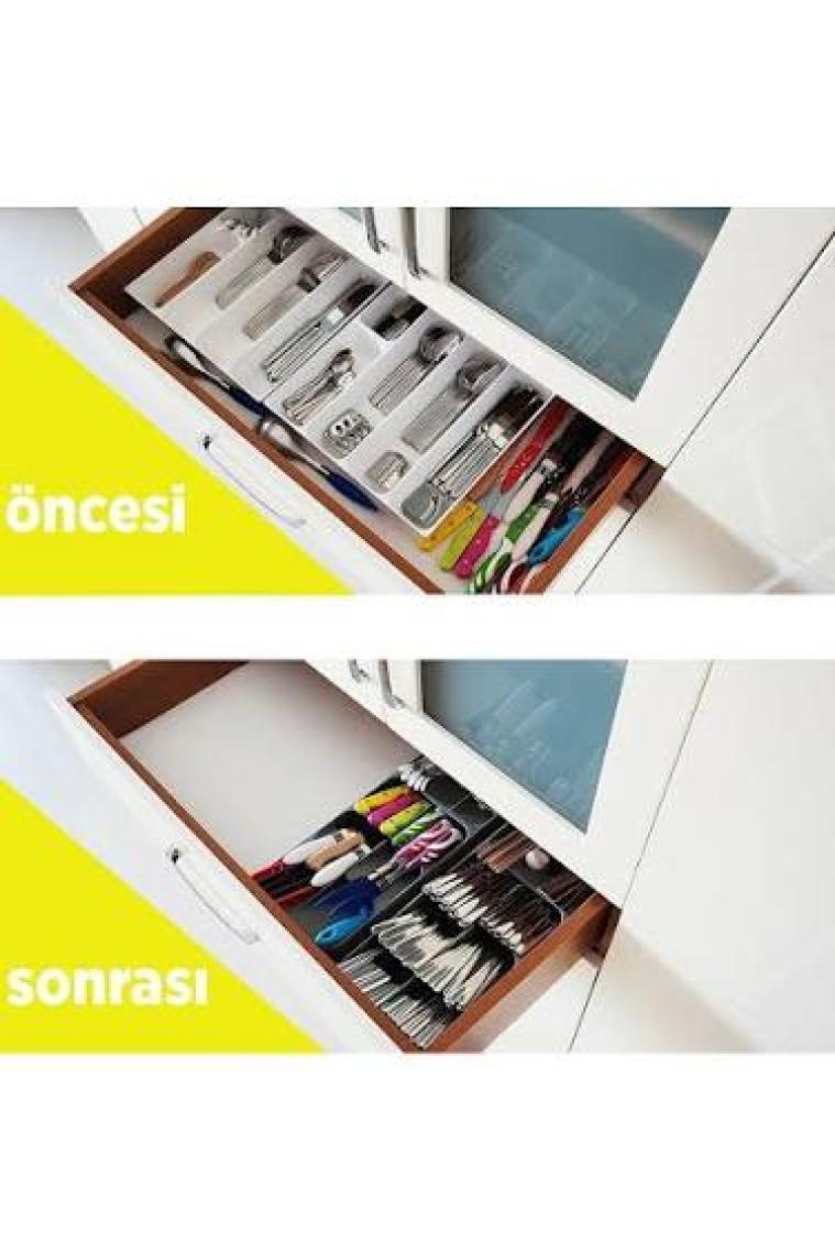 VIP Gross 9 Bölmeli Çekmece Kaşıklık Füme