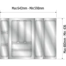 Mutfak Çekmece Içi Kaşıklık Düzenleyici 64 Cm X 48 Cm (yanlar Ve Boydan 4,5 Cm Kesilebilir)