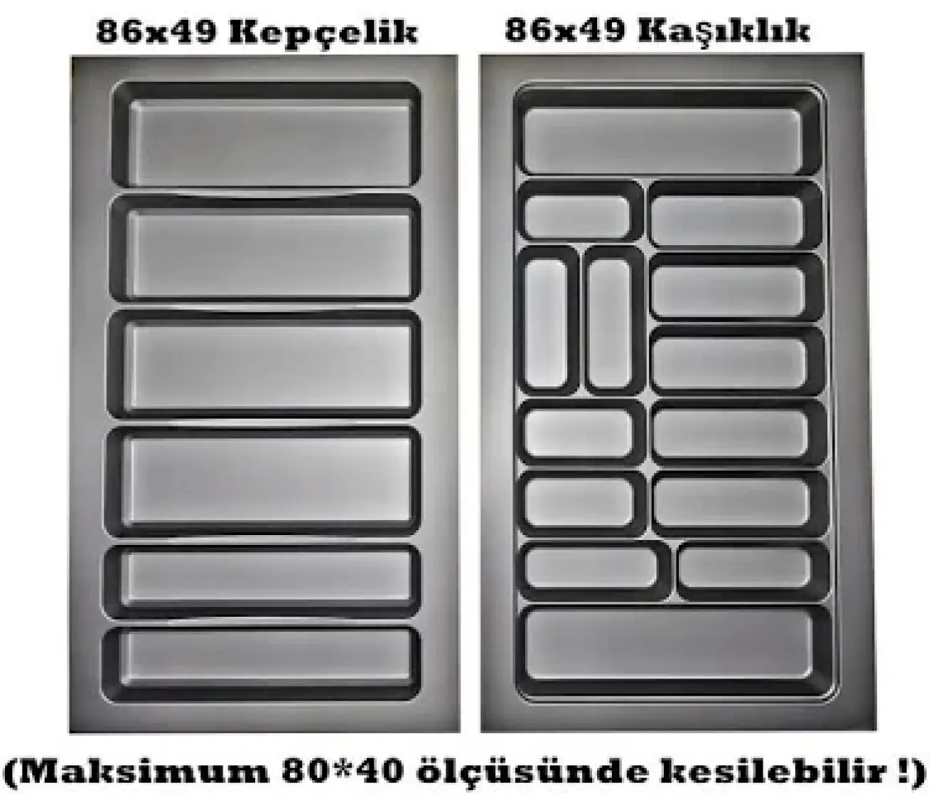 85x49 Kaşıklık Ve Kepçelik 2'li Set 80x40 cm'e kadar kesilebilir. (ÜCRETSİZ KESİM)