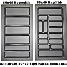 85x49 Kaşıklık Ve Kepçelik 2'li Set 80x40 cm'e kadar kesilebilir. (ÜCRETSİZ KESİM)