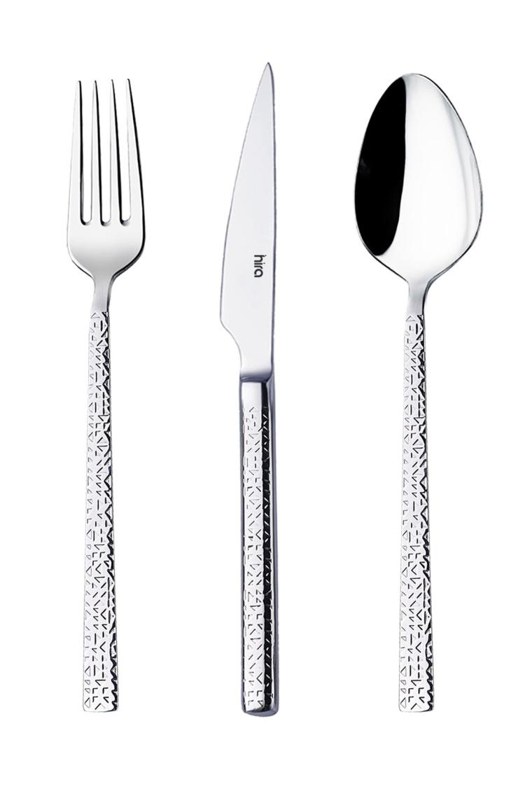 Hira Kristal 90 Parça Kutulu Çatal, Kaşık, Bıçak Takımı