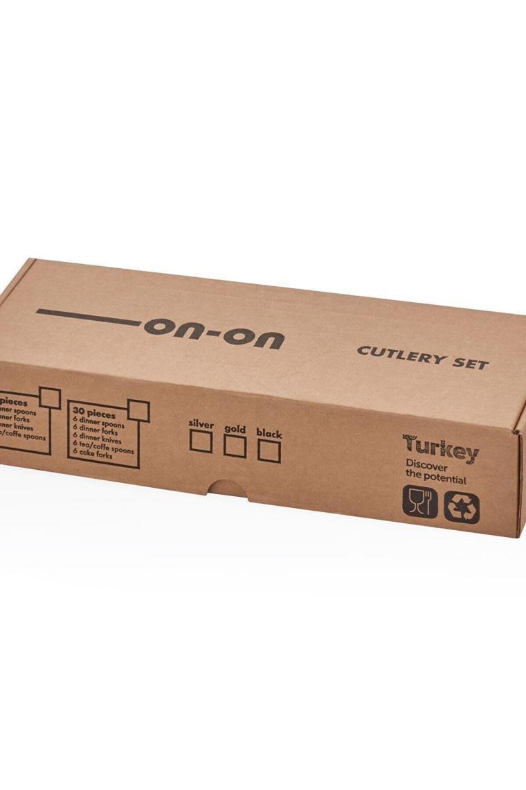 Onon Mokka 60 Parça Çatal Kaşık Bıçak Takımı 18/0-Nescafe Kaşıklı