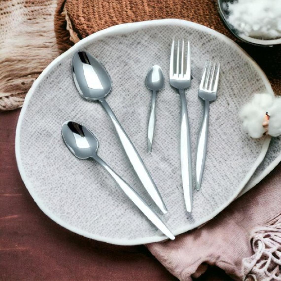 Arvey 60 Parça 12 Kişilik Çatal Kaşık Takımı Sivri Model (Kutulu)