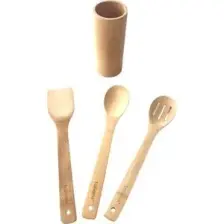 Thn-74119 Bambu Standlı Kaşık Seti 4 Parça