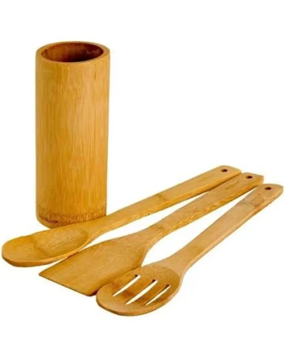 Thn-74119 Bambu Standlı Kaşık Seti 4 Parça