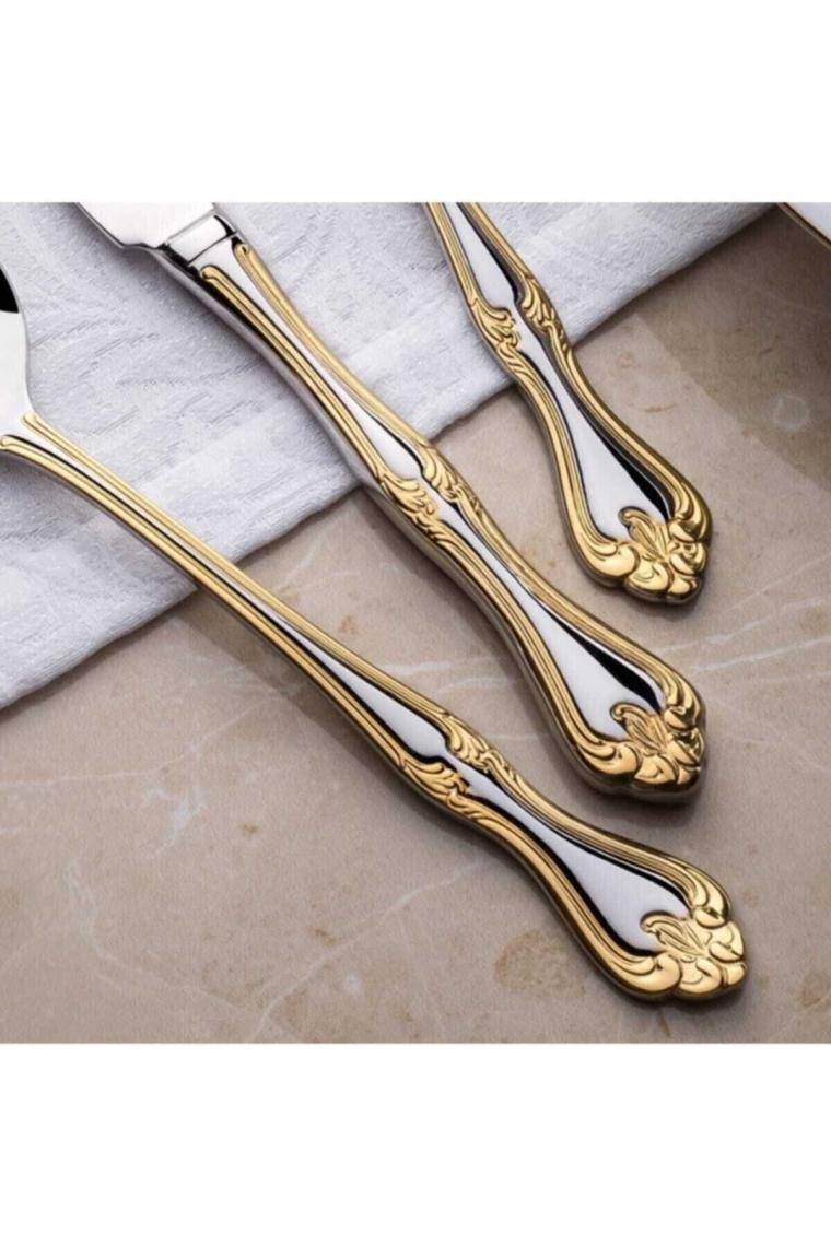 Lalezar Altın 89P Kutulu Çatal Kaşık Bıçak Takımı