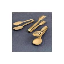 Brondoff 3 Parça Mat Gold Titanyumgold Maşa Seti