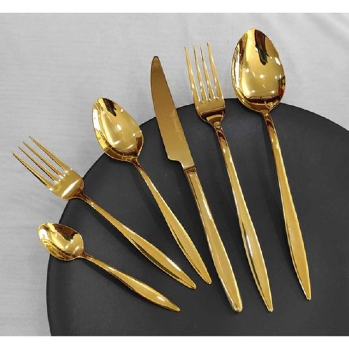 Brondoff Gold 36 Parça Titanyum Çatal Kaşık Seti