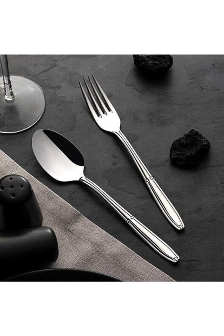 Nehir Buket Sade 12'li Yemek Kaşık Takımı