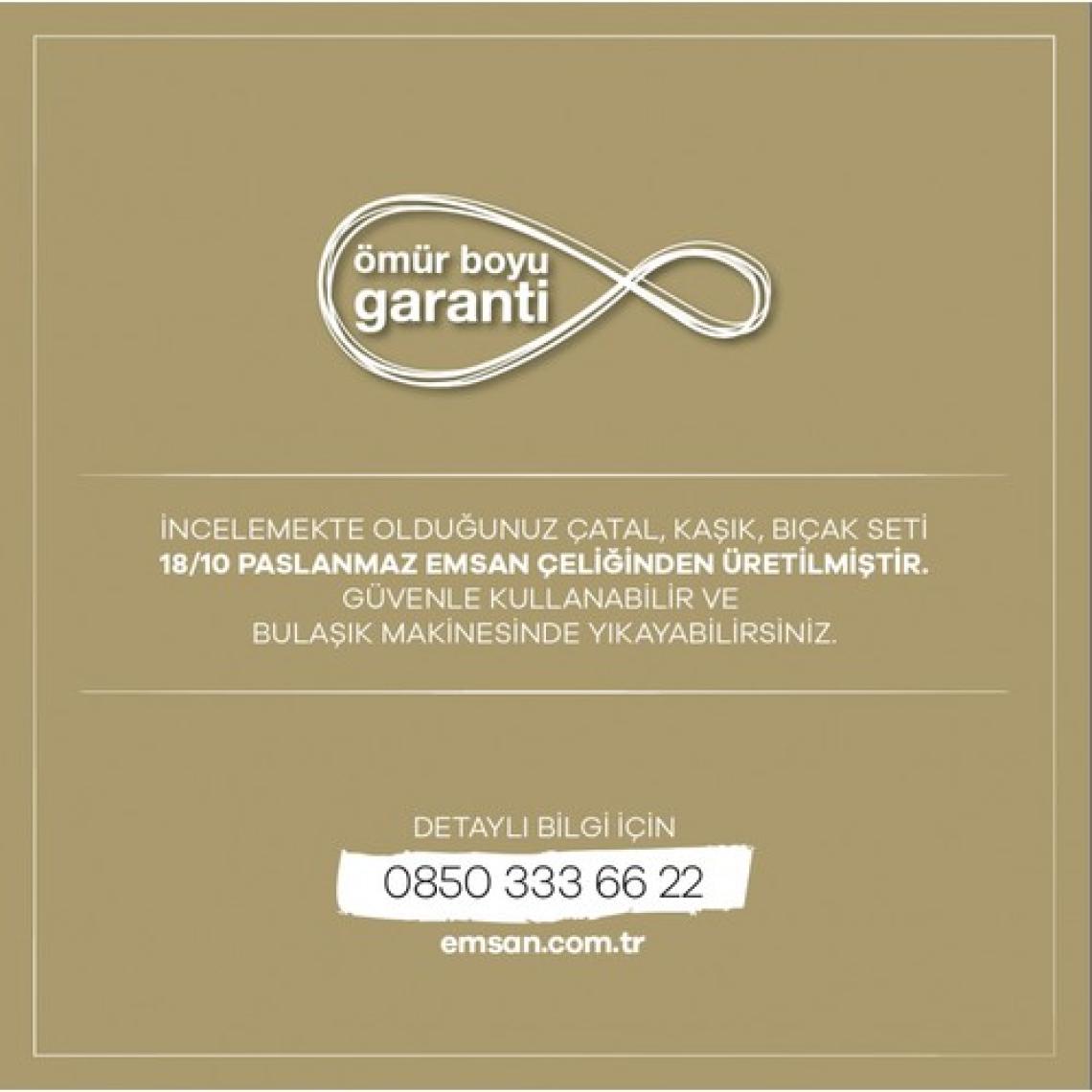 Emsan Işıl 6 Kişilik 24 Parça Çatal Kaşık Bıçak Seti