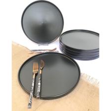 Gulhanile Stackable Mat Siyah 6 Parça 6 Kişilik Servis Kahvaltı Takımı