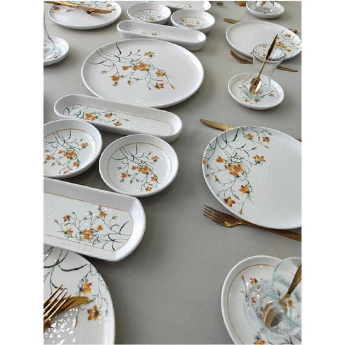 Yiğit Seramik Züccaciye Çiğdem Model 8 Kişilik 25 Parça Kahvaltı Takımı Kahvaltı Seti[ Sarı 8]