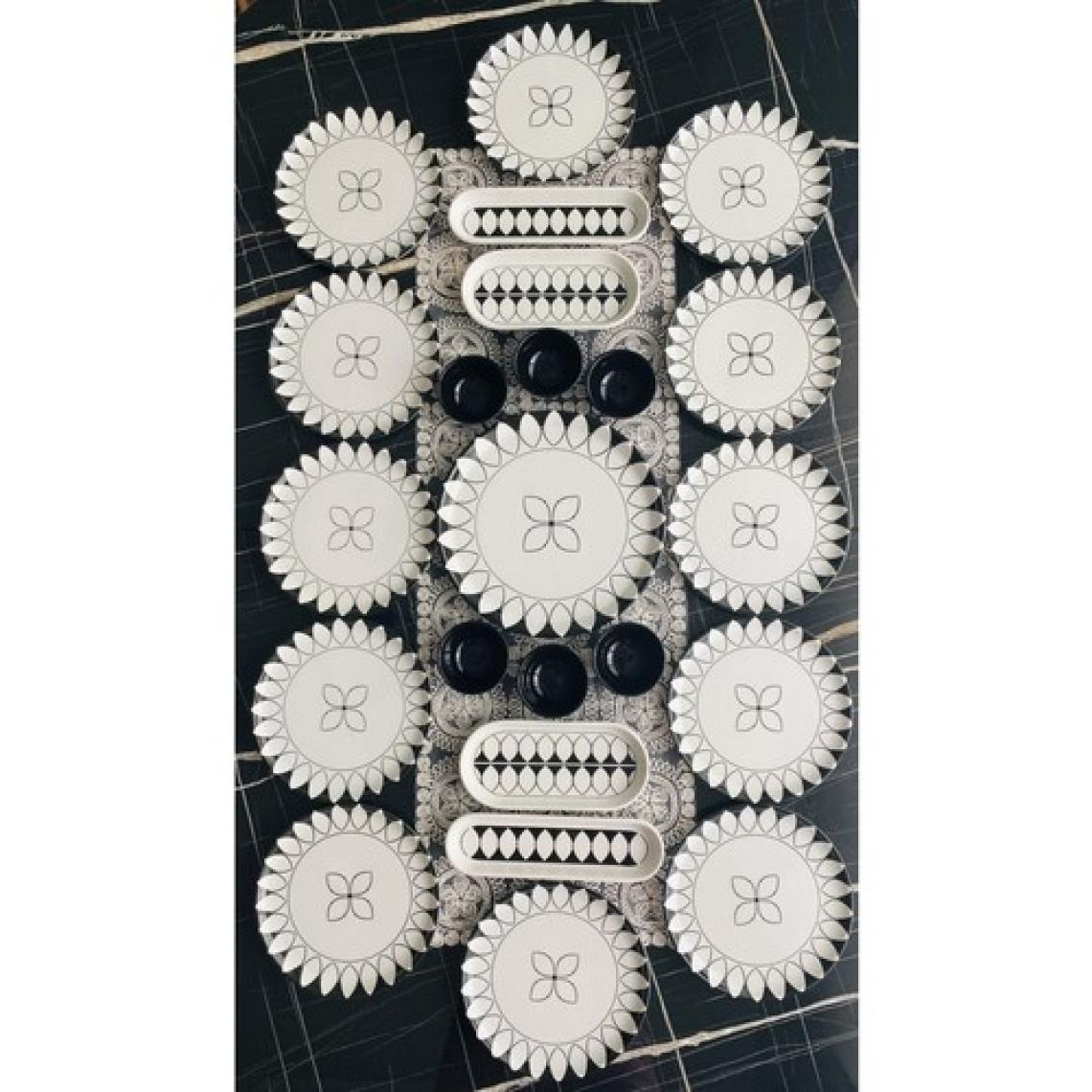 Mediterian 12 Kişilik Siyah Seramik Kahvaltı Takımı, Mikrodalga ve Bulaşık Makinesi Uyumlu