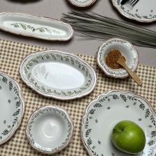 Tabak Evi Flower Green Kahvaltı Takımı 6 Kişilik 14 Parça