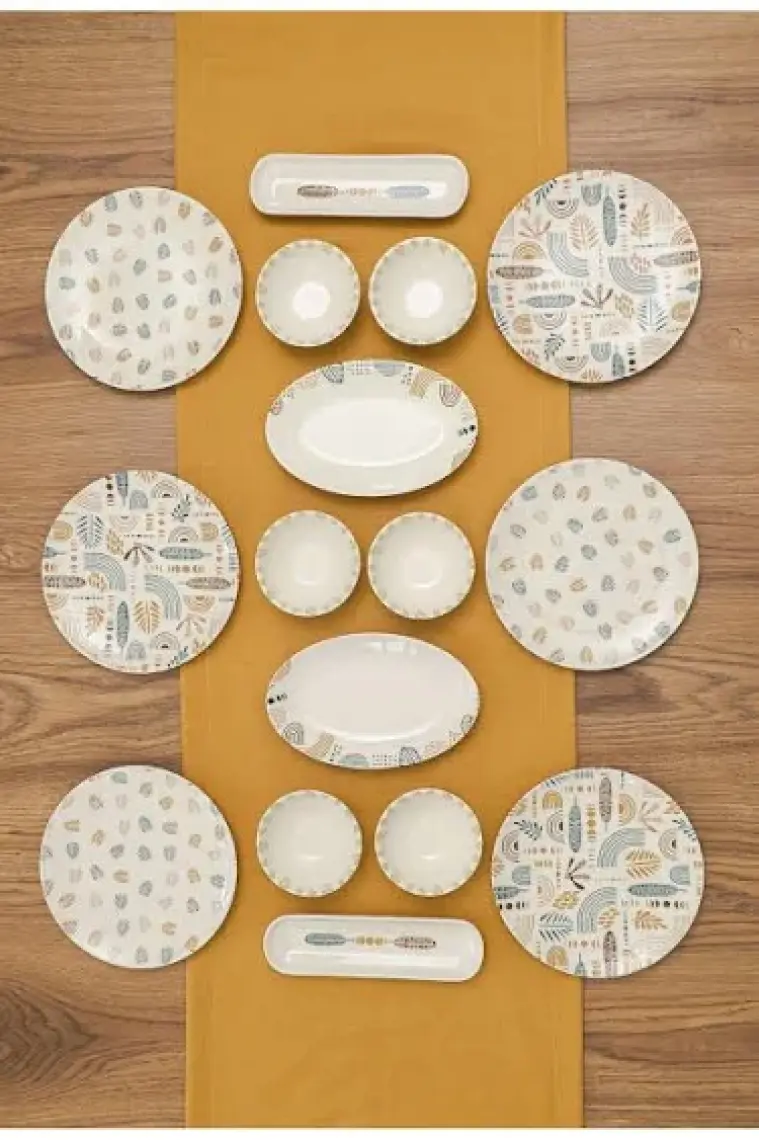 Heda Porselen Başak 6 Kişilik 16 Parça Porselen Kahvaltı Takımı