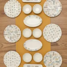 Heda Porselen Başak 6 Kişilik 16 Parça Porselen Kahvaltı Takımı