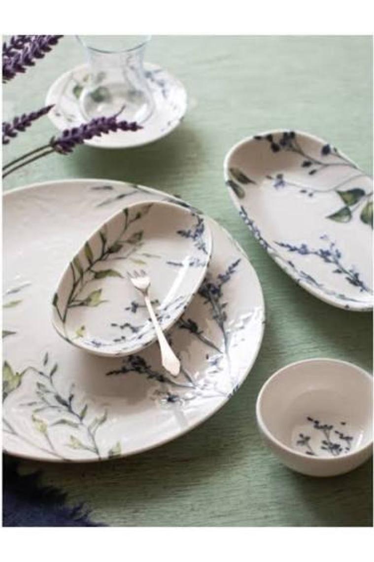 Chichi Lavender Pino Bone Porselen 26 Parça Kahvaltı Seti