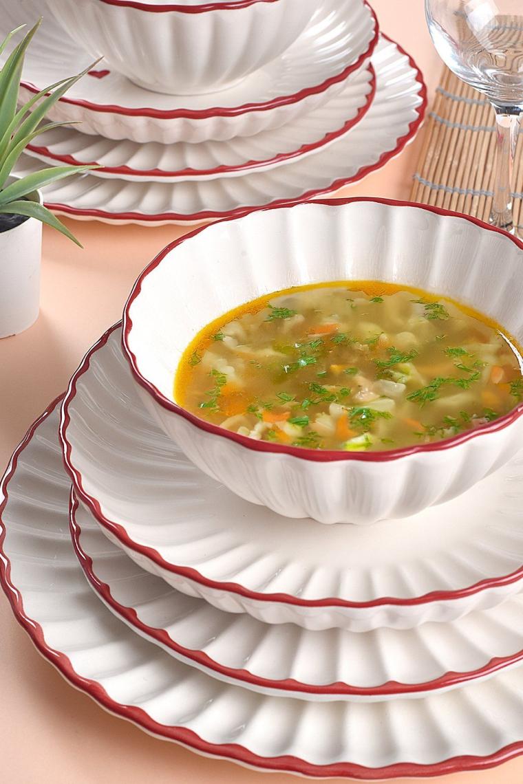 2 Kişilik Love Serisi Kahvaltı Takımı 8 Parça Kalp Desenli