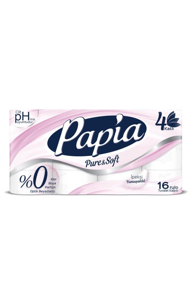 Papia Pure & Soft 4 Katlı 16'lı Tuvalet Kağıdı