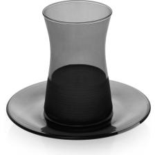 Rakle Matte 12 Parça Çay Seti - Siyah - 132 ml