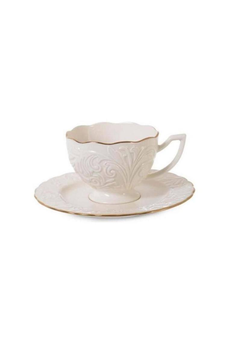 İpek Yaldızlı Bone Porselen Çay Takımı Rosen-200