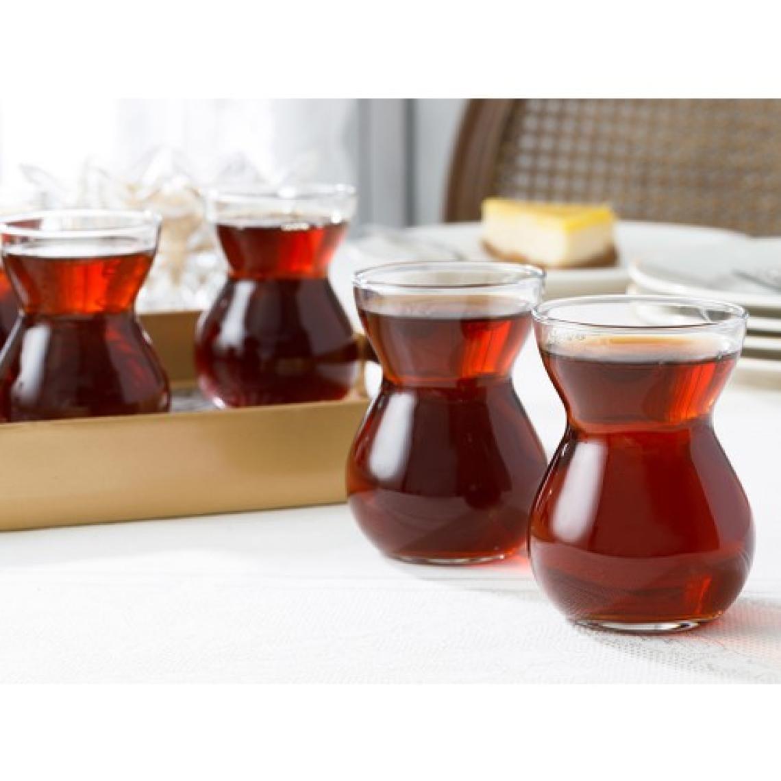 English Home Etnik Cam 6'lı Çay Bardağı 140 ml Şeffaf
