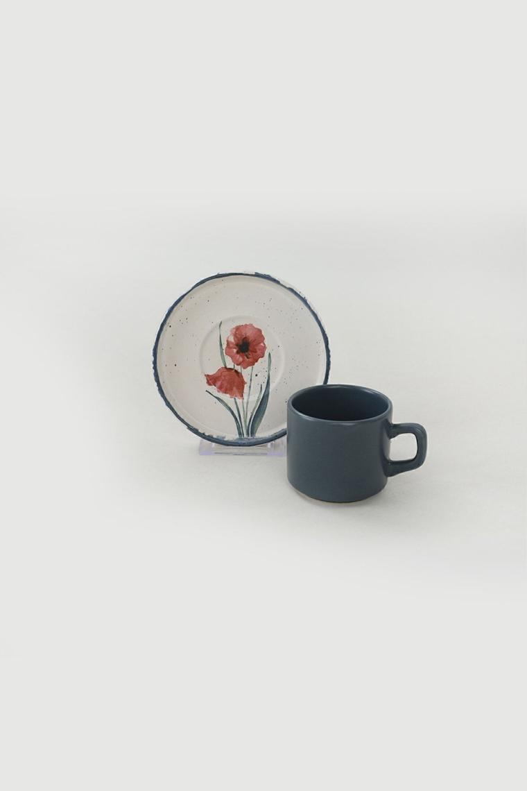 Stackable Çay Takımı Anadolu Çiçekleri 12 Parça 6 Kişilik