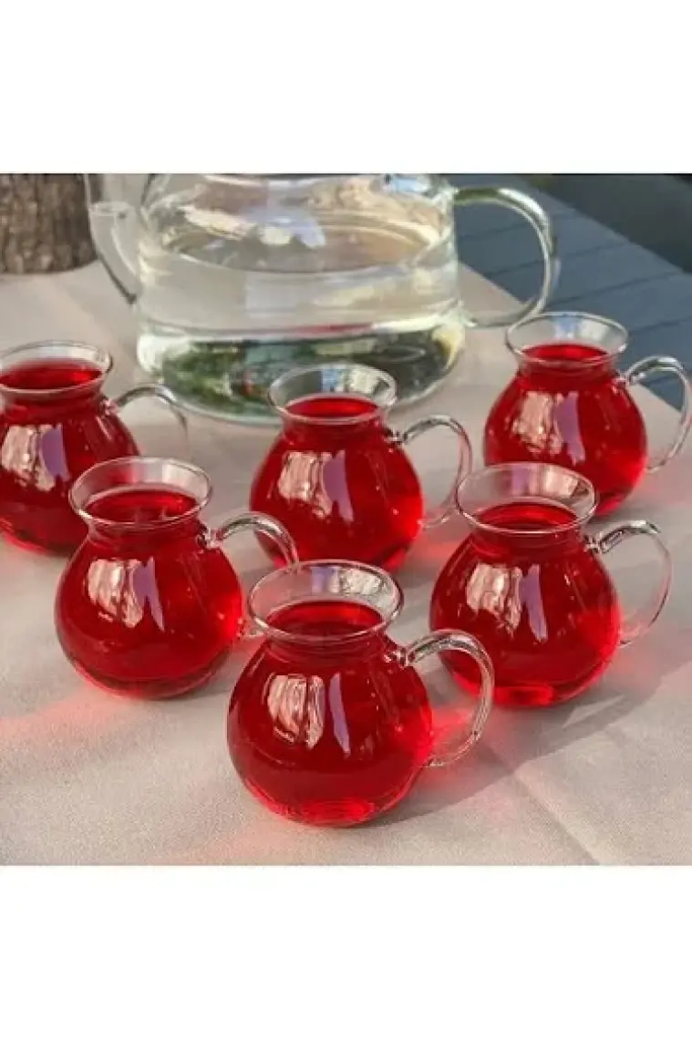 Arow Keyif Borosilikat 6'lı Tombik Çay Bardağı