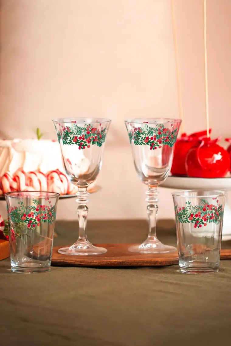 Rakle Yılbaşı - Winter Kiss 4'lü Su Bardağı Seti 290 cc