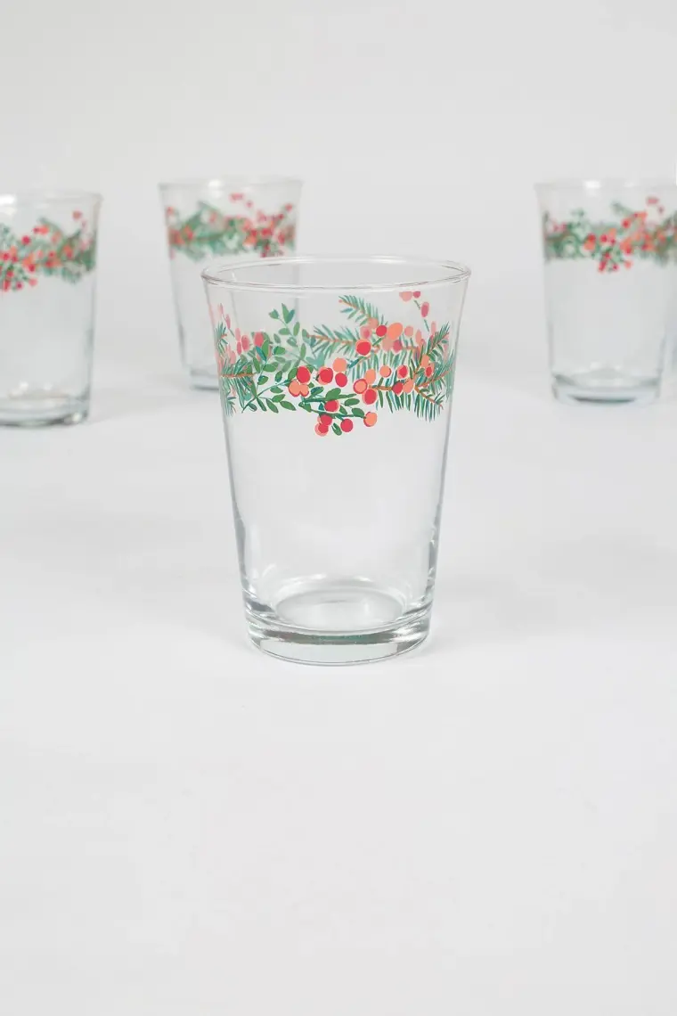 Rakle Yılbaşı - Winter Kiss 4'lü Su Bardağı Seti 290 cc