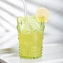 Akrilik Yeşil Tekli Kısa Bardak & Su Meşrubat Kahve Yanı Bardağı 400 ml ( Cam Değildir )