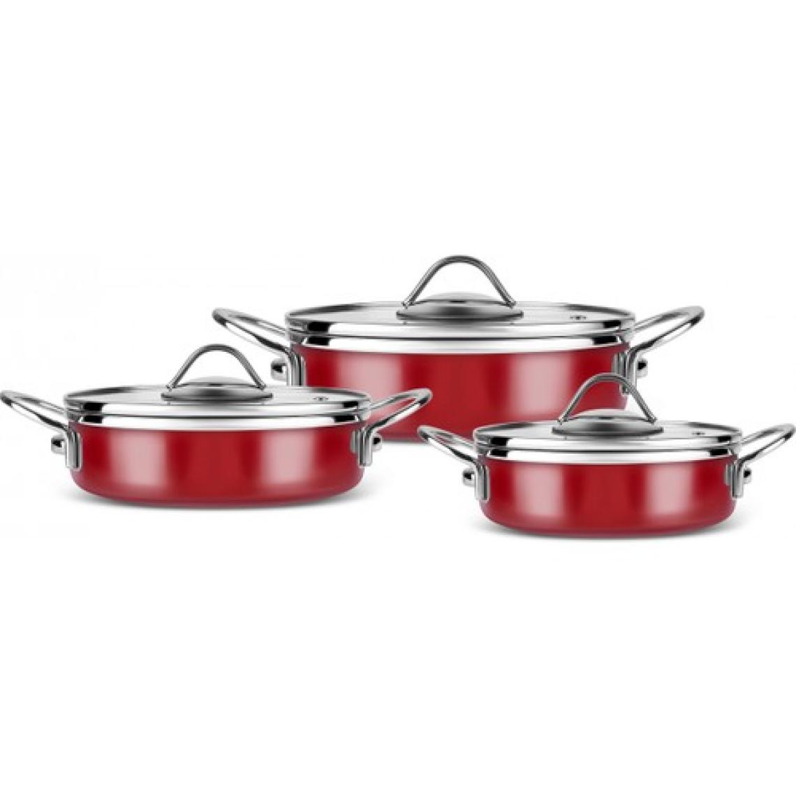 Karaca Ateş Emaye 6 Parça Omlet Sahan Set Bordo