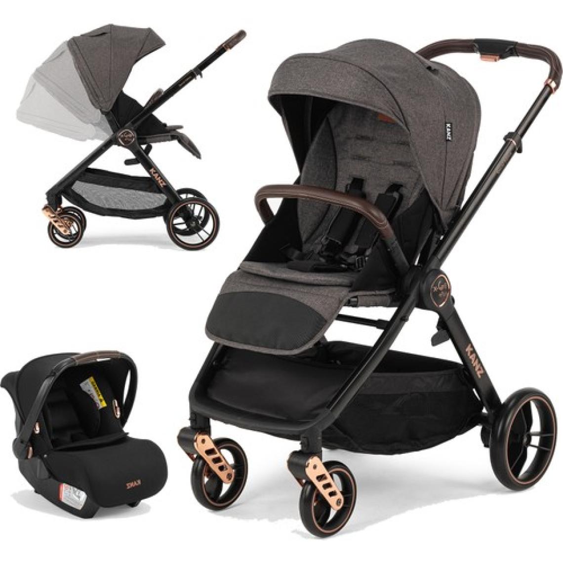 Kanz X-Go Plus Rose Gold Travel Sistem Bebek Arabası Gri