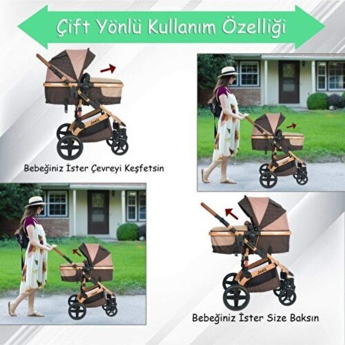 Joell Truva Travel Sistem Bebek Arabası - Gold Kahve
