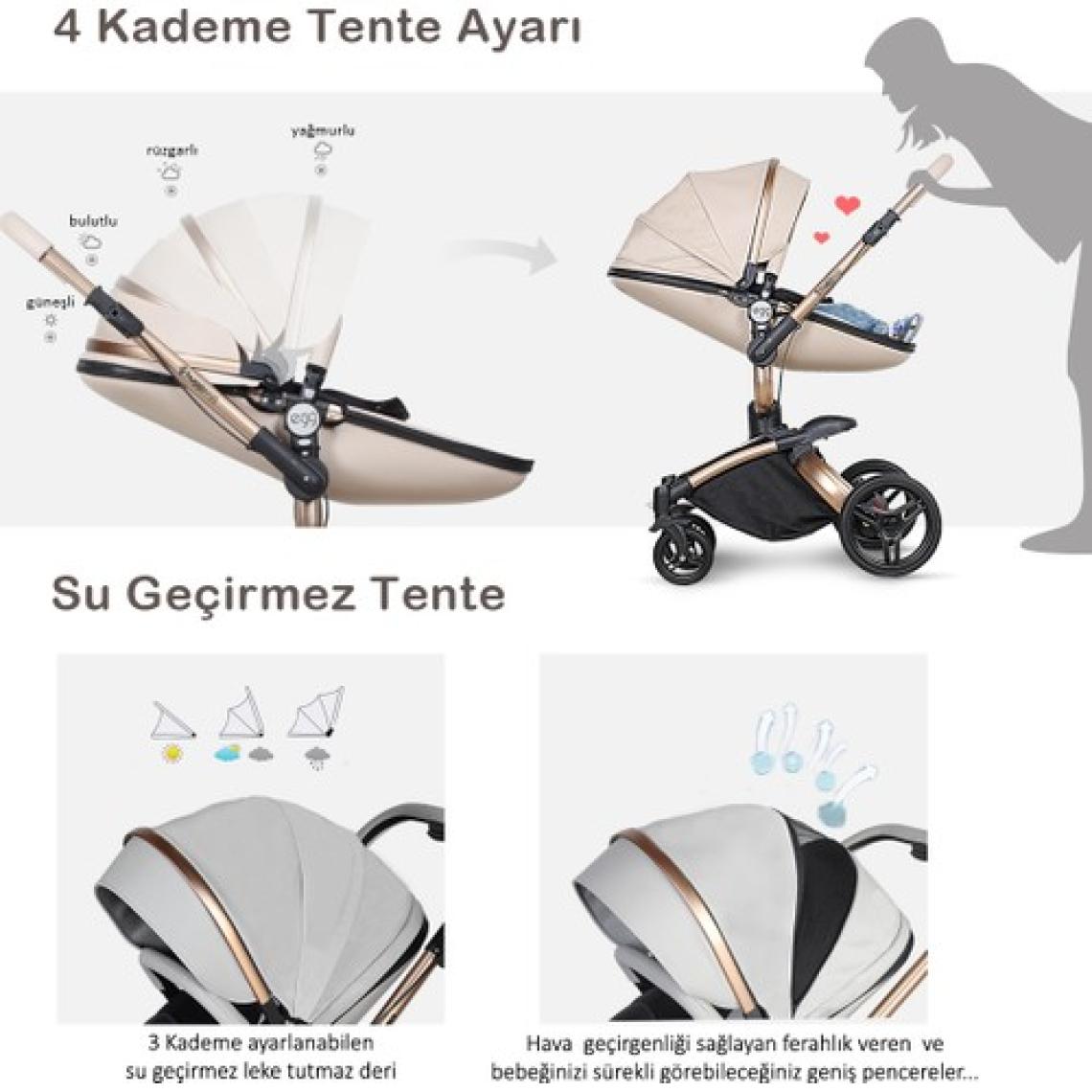 Huggy Egg 6 In 1 Travel Sistem Bebek Arabası Siyah