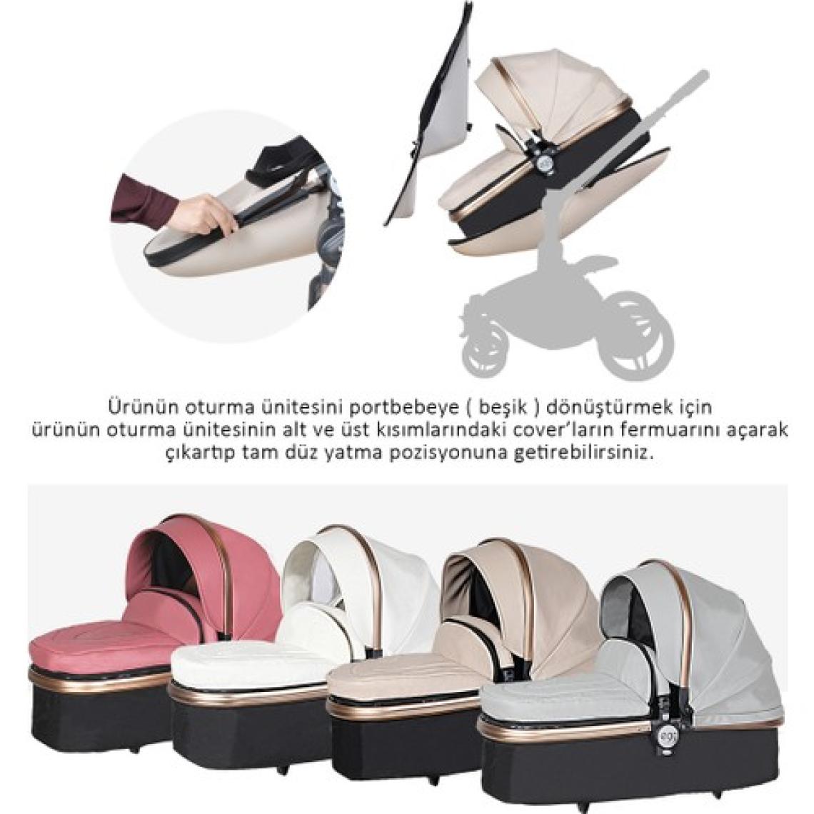Huggy Egg 6 In 1 Travel Sistem Bebek Arabası Siyah