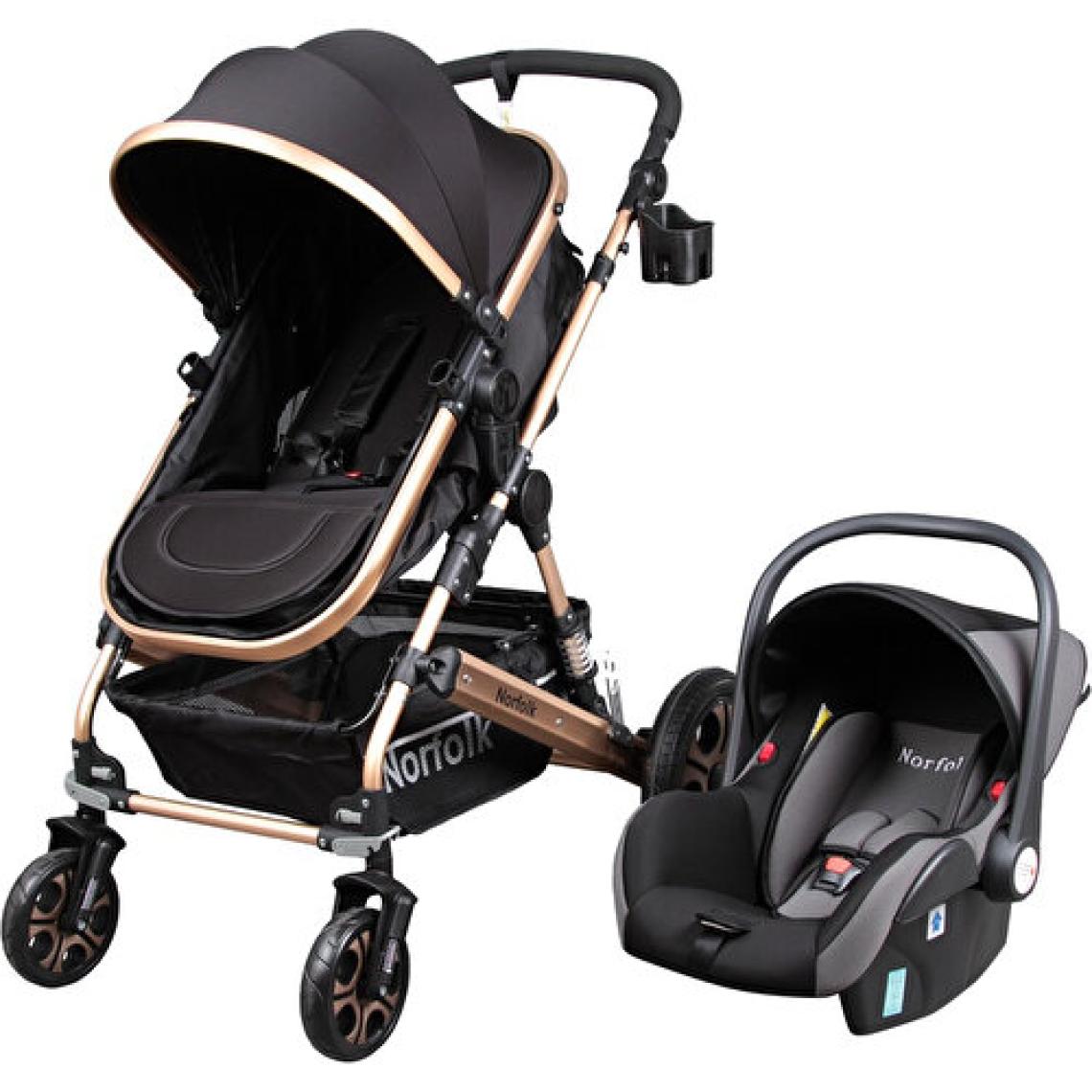 Norfolk Baby Voyage Air Luxury 5 In 1 Siyah Travel Sistem Bebek Arabası