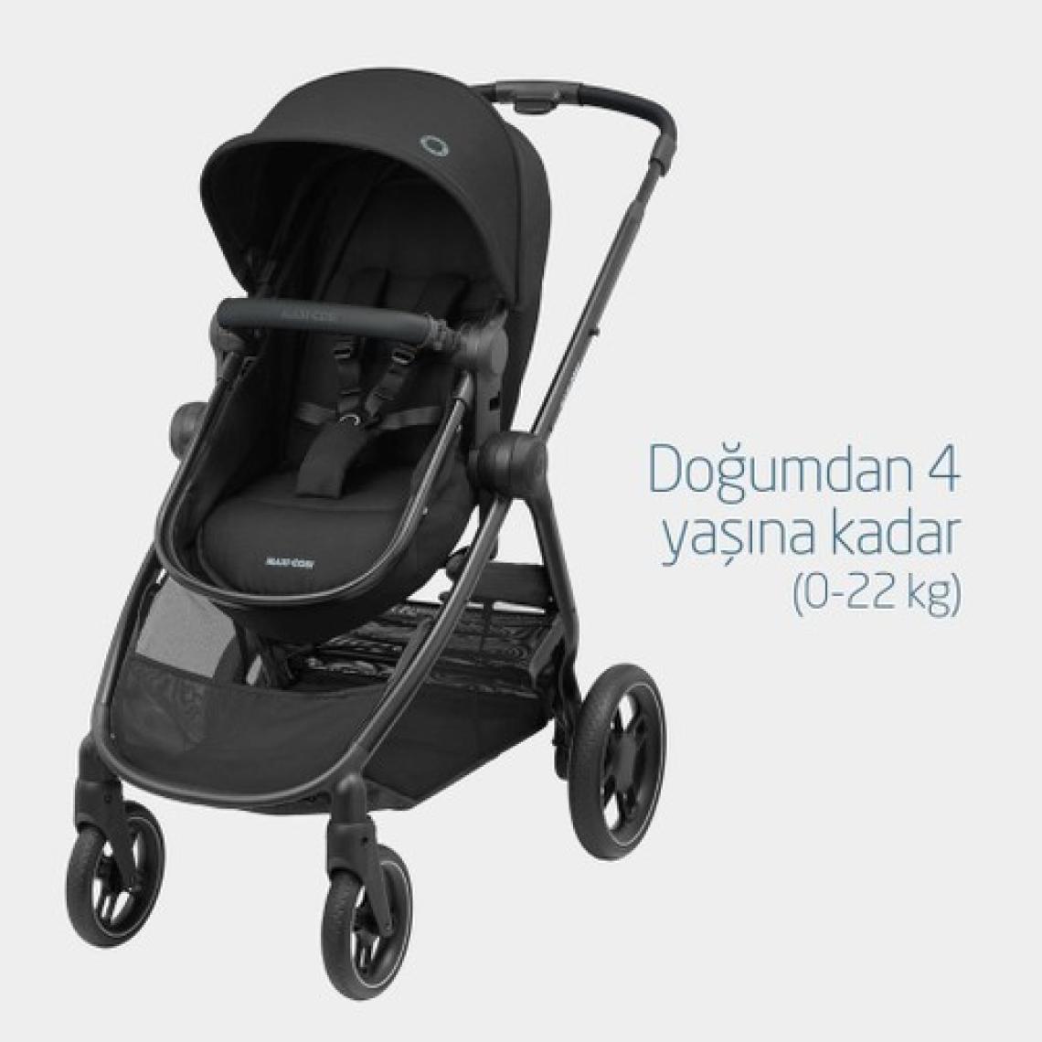 Maxi-Cosi Zelia3 2 in 1 Portbebeli Bebek Arabası Essential Black