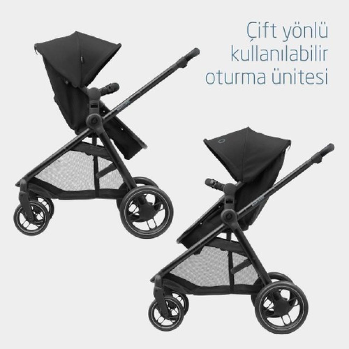 Maxi-Cosi Zelia3 2 in 1 Portbebeli Bebek Arabası Essential Black