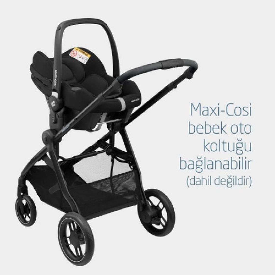 Maxi-Cosi Zelia3 2 in 1 Portbebeli Bebek Arabası Essential Black
