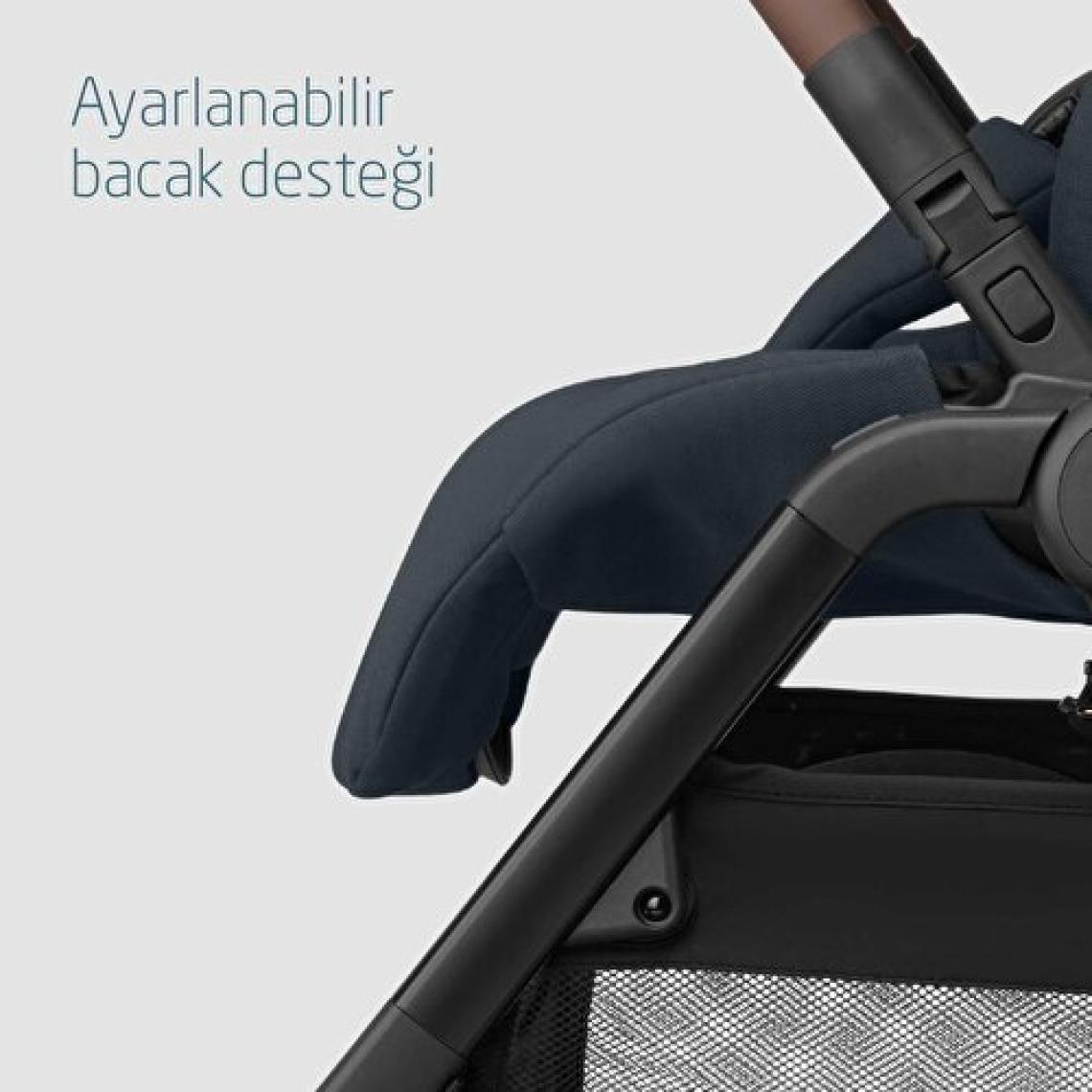 Maxi-Cosi Leona2-Cabriofix Tek Elle Katlanabilen Ultra Kompakt Çift Yönlü Seyahat Sistem Bebek Arabası Essential Graphite