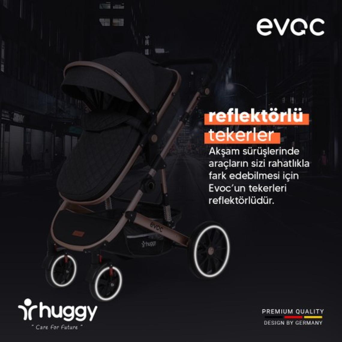 Huggy Evoc 5 in 1 Travel Bebek Arabası Antrasit